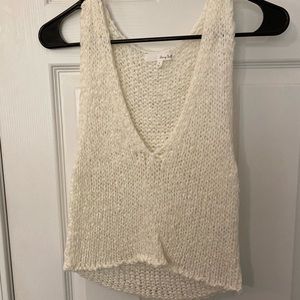 Knit V-neck tank top